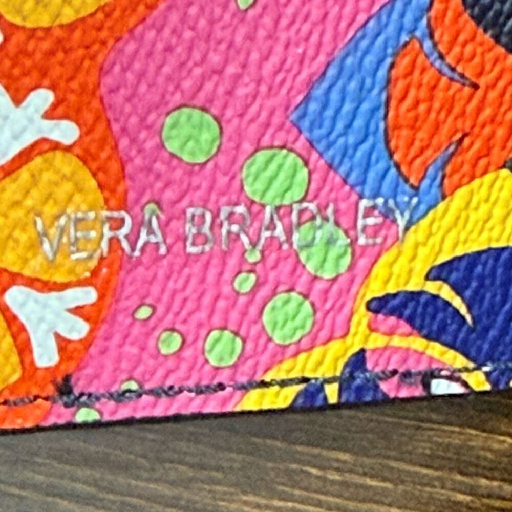 Vera Bradley Rio Stripe Multi-Color Vinyl Wallet clutch NWOT - Picture 6 of 6
